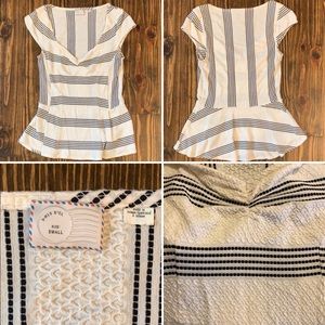 Anthropologie Postmark Peplum Sweetheart Top S